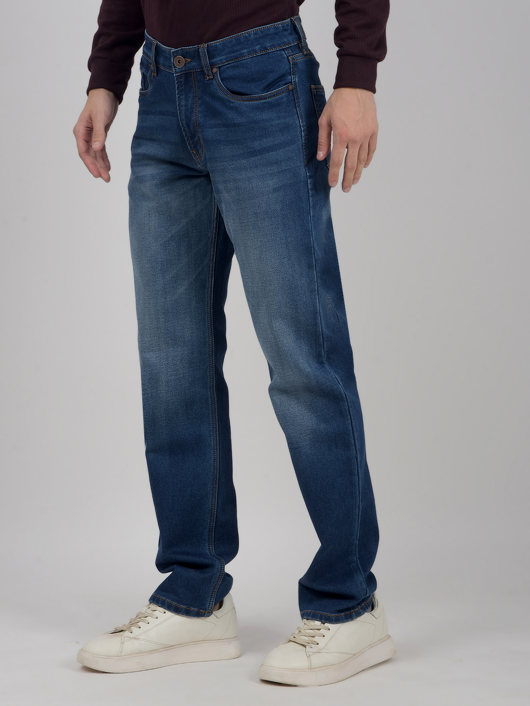 Numero Uno Men Solid Blue Jeans